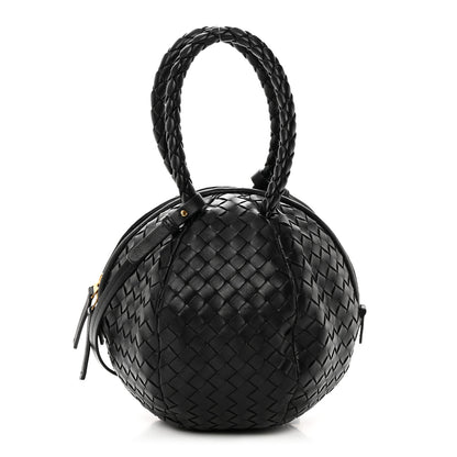 Bottega Veneta Nappa Intrecciato Mava Top Handle Bag Black 1 of 11