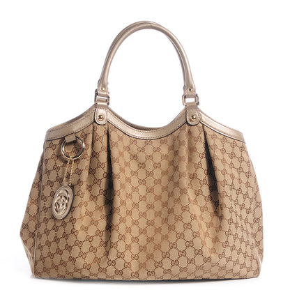 Gucci Monogram Large Sukey Tote Beige Champagne 1 of 8