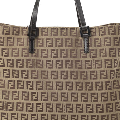 Fendi Zucchino Shopping Tote Tobacco Brown 8 of 14