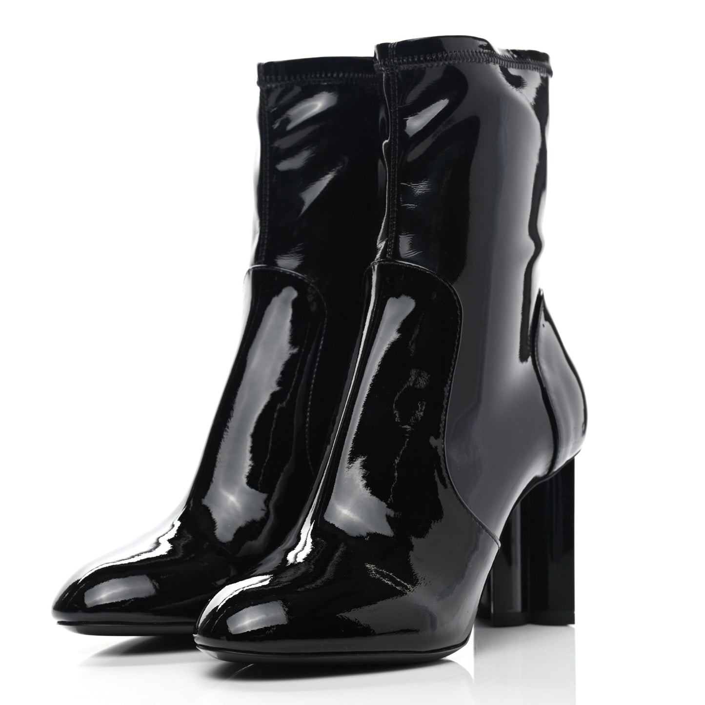 Patent Uniformes Silhouette Ankle Boots 37 Black