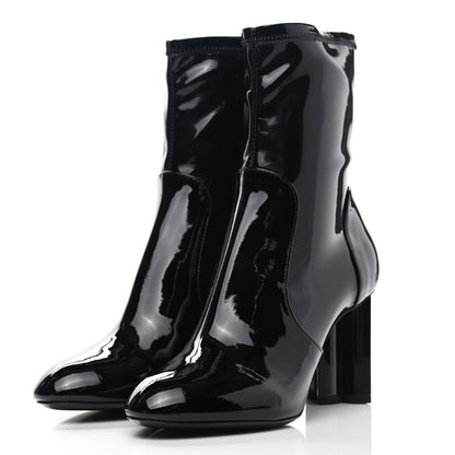 Louis Vuitton Patent Uniformes Silhouette Ankle Boots 37 Black 3 of 8