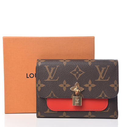 Louis Vuitton Monogram Flower Lock Compact Wallet Coquelicot 6 of 6