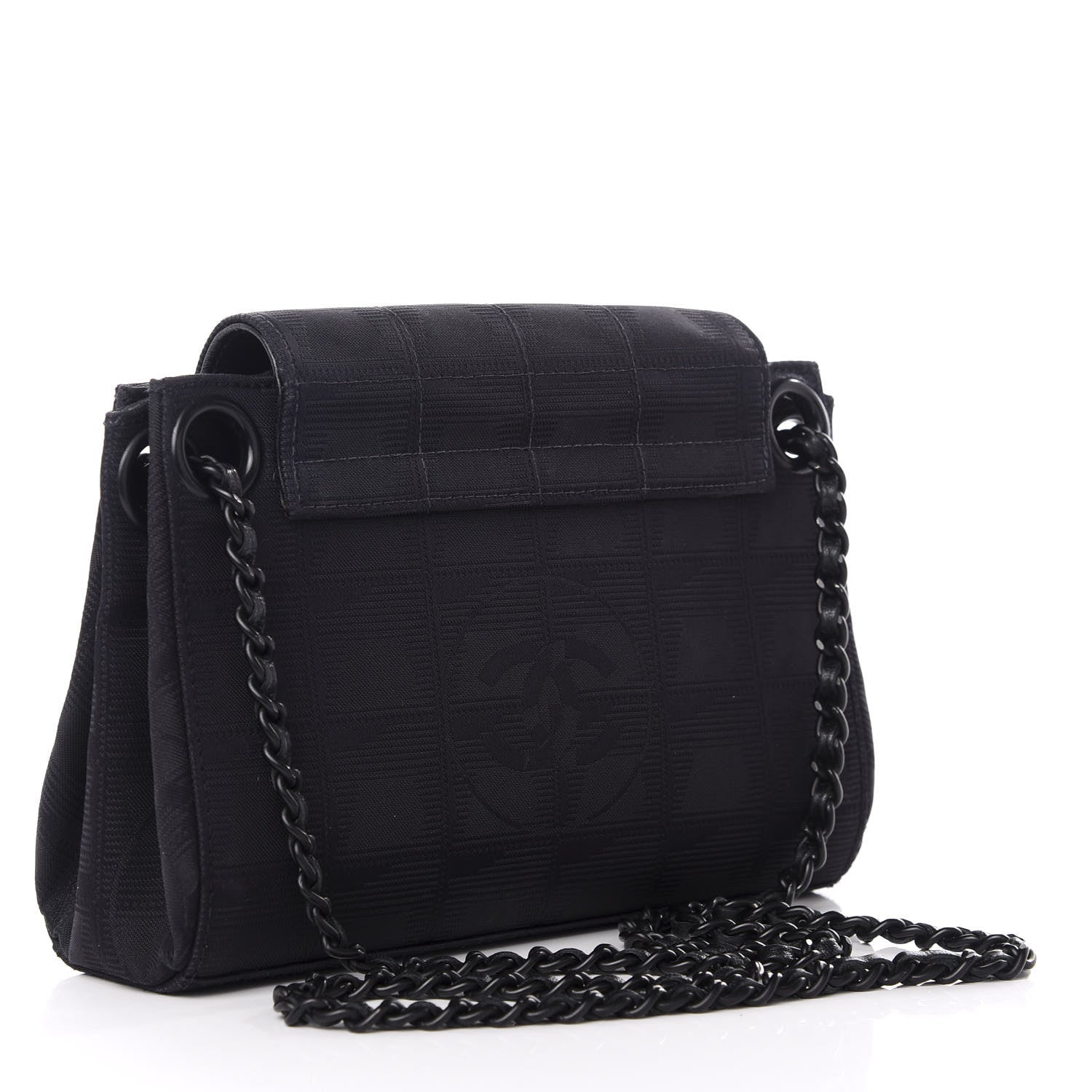 Chanel Nylon Mini Travel Accordion Flap Black 2 of 8