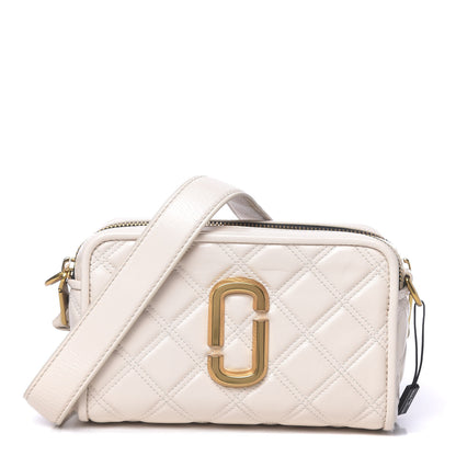Marc Jacobs Calfskin Quilted The Softshot 21 Bag Ivory 1 of 11