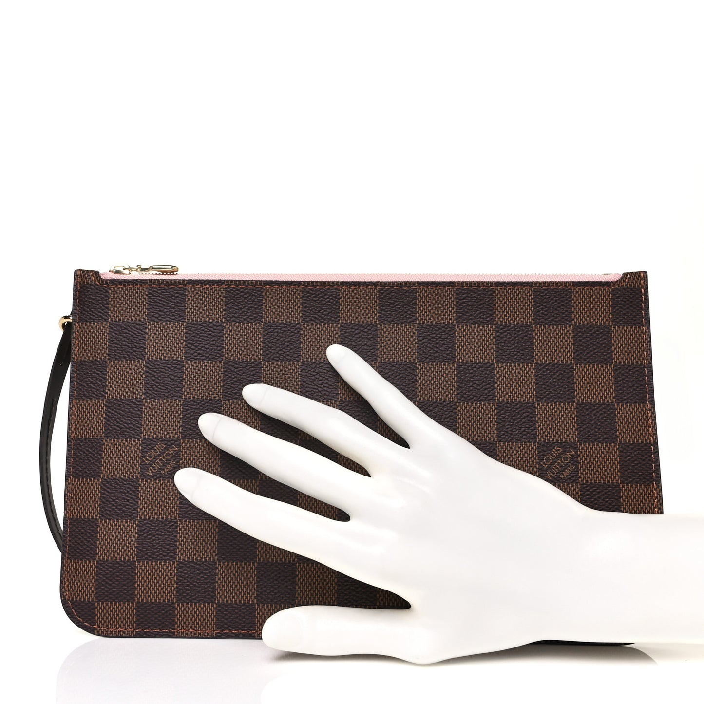 Damier Ebene Neverfull MM GM Pochette Rose Ballerine