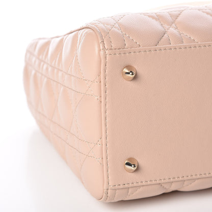 Christian Dior Lambskin Cannage Medium Lady Dior Beige 11 of 15