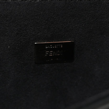 Fendi Shiny Nappa Trapuntata Micro Double Baguette Black 6 of 9