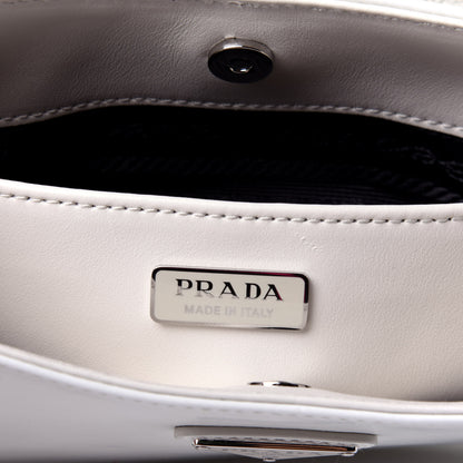 Prada Spazzolato Cleo Shoulder Bag White 6 of 9