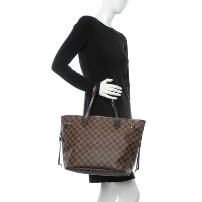 Louis Vuitton Damier Ebene Neo Neverfull MM Rose Ballerine 2 of 8