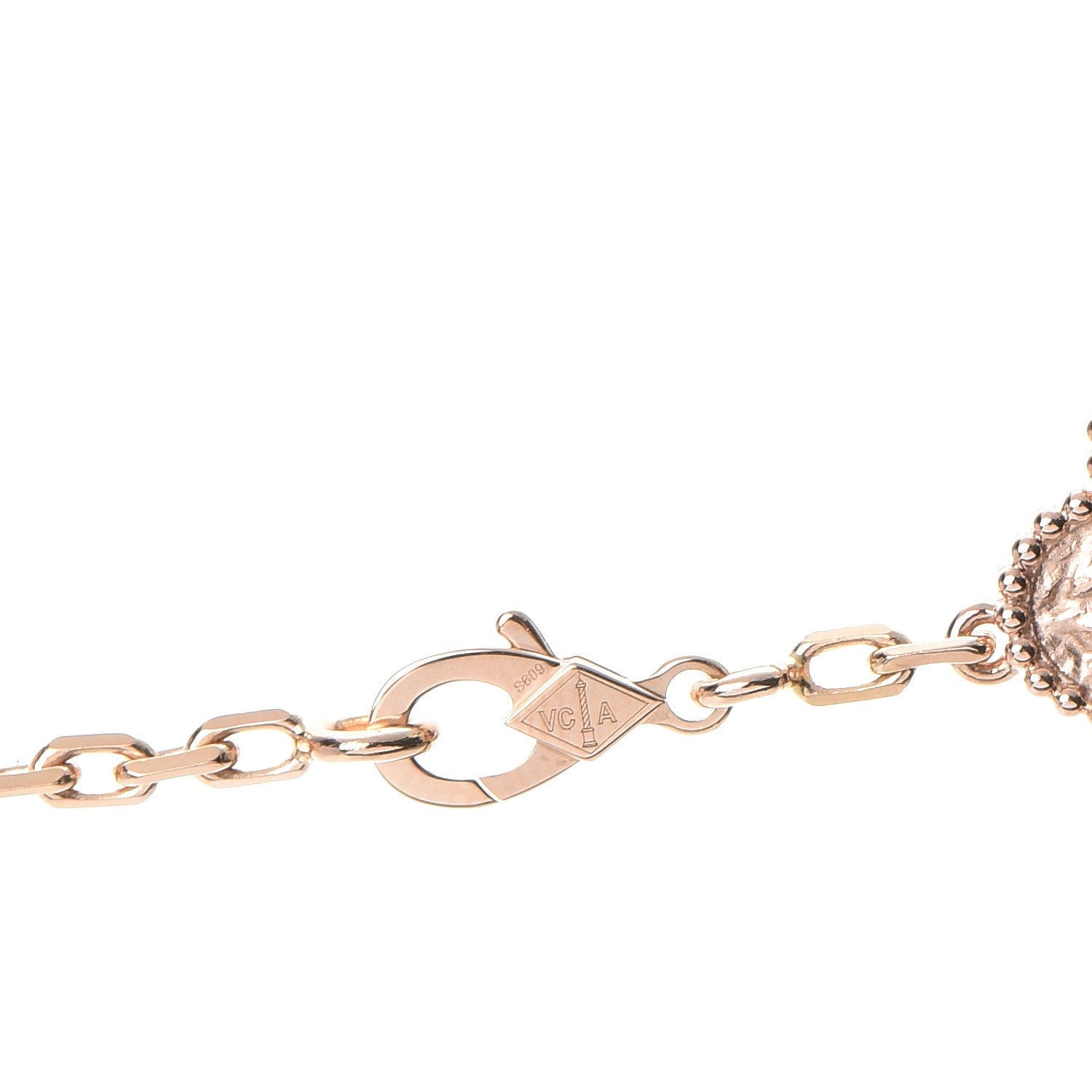 Van Cleef & Arpels 18K Rose Gold 10 Motifs Vintage Alhambra Necklace 5 of 7