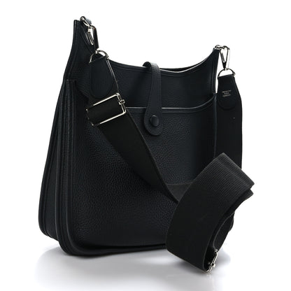 Hermes Taurillon Clemence Evelyne III PM Black 3 of 8