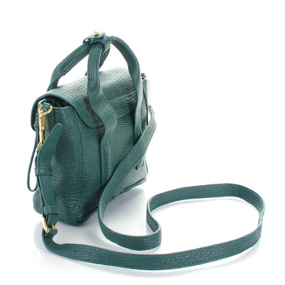 3.1 Phillip Lim 3.1 Textured Calfskin Mini Pashli Satchel Forest Green 4 of 7