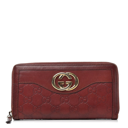 Gucci Guccissima Sukey Zip Around Wallet Red 1 of 6