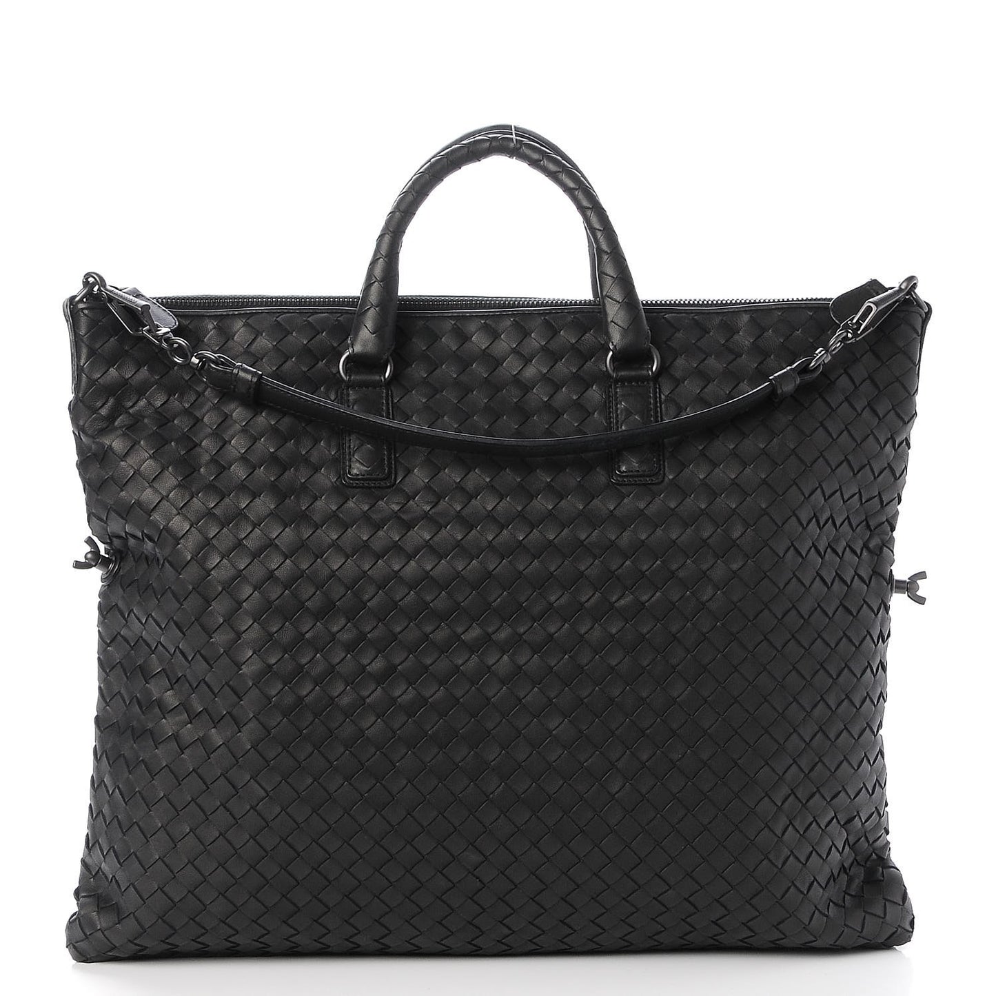 Nappa Intrecciato Medium Convertible Tote Nero Black