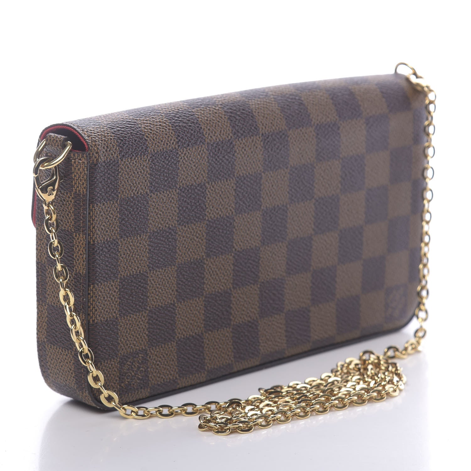 Louis Vuitton Damier Ebene Pochette Felicie Chain Wallet 4 of 13