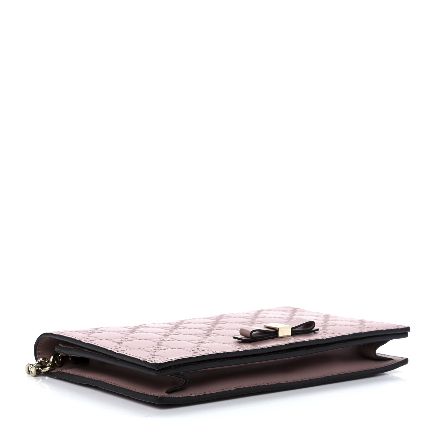 Gucci Guccissima Signature Bowy Chain Wallet Dark Cipria 4 of 11