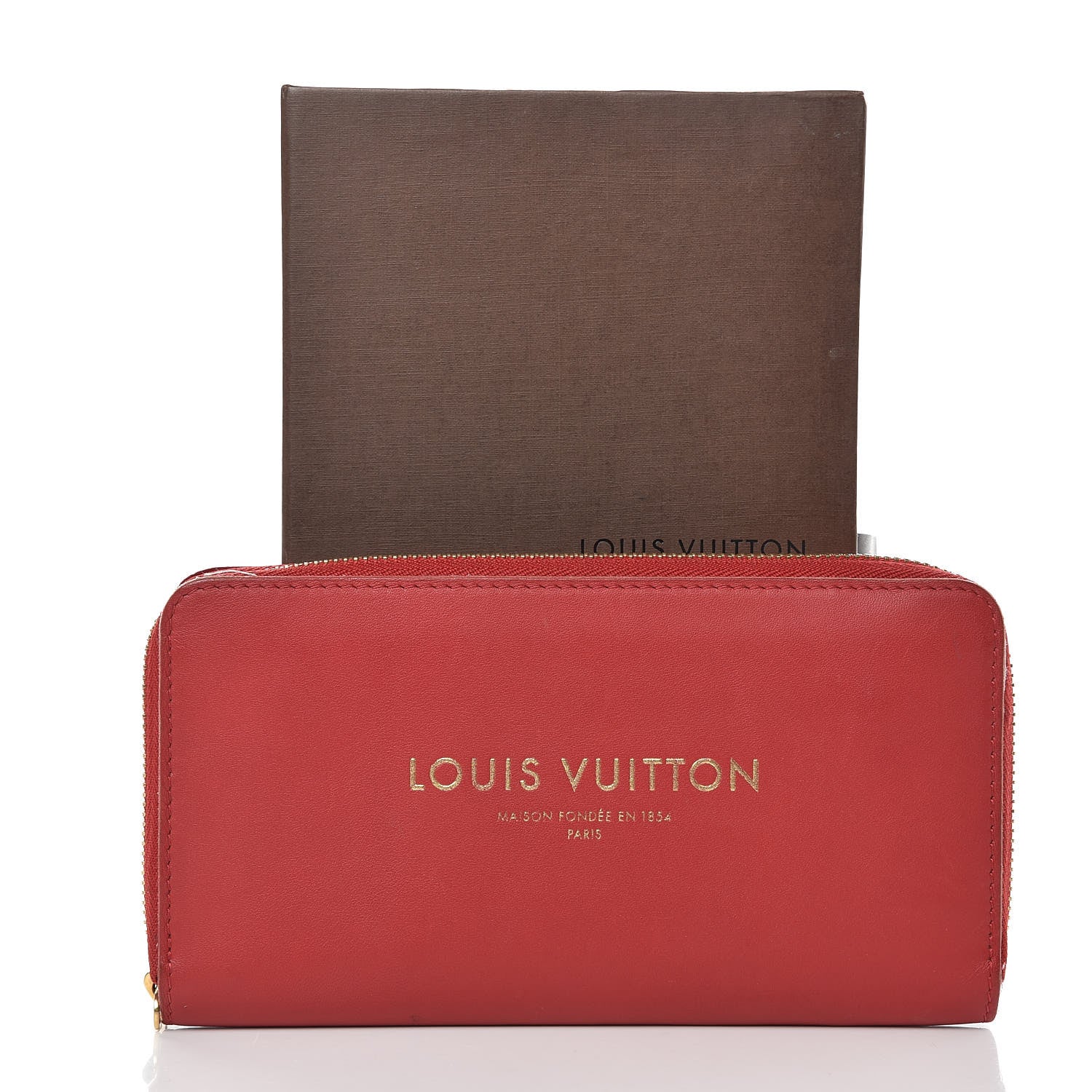 Louis Vuitton Supple Calfskin Paname Take Off Flight Zippy Wallet Red 10 of 10