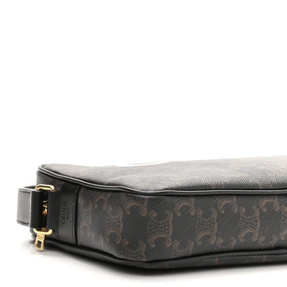 Celine Triomphe Canvas Medium Messenger Bag Black 8 of 13