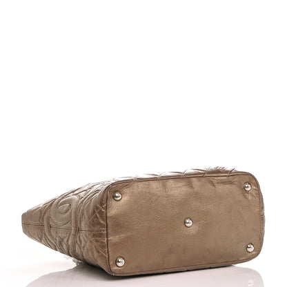 Chanel Metallic Aged Calfskin Quilted Large Cotton Club Tote Bronze 4 of 7