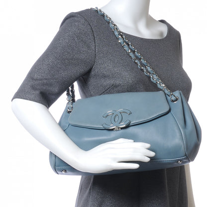 Chanel Lambskin Sensual Medium Flap Blue 2 of 7