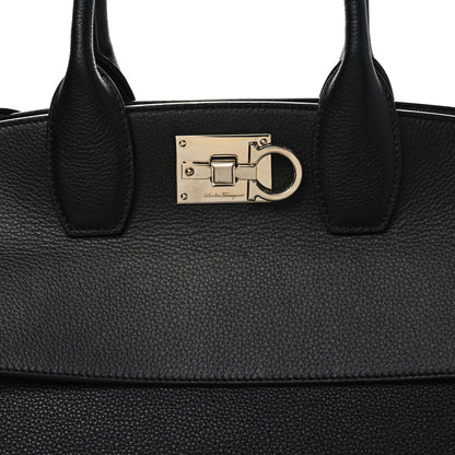 Salvatore Ferragamo Calfskin Large The Studio Bag Black 7 of 10