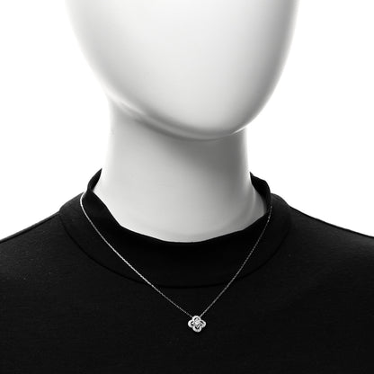 Louis Vuitton 18K White Gold Diamond Les Ardentes Pendant Necklace 2 of 4