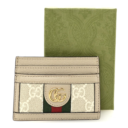 Gucci Dollar Calfskin GG Supreme Monogram GG Marmont Card Case Beige Mystic White Oatmeal 7 of 7