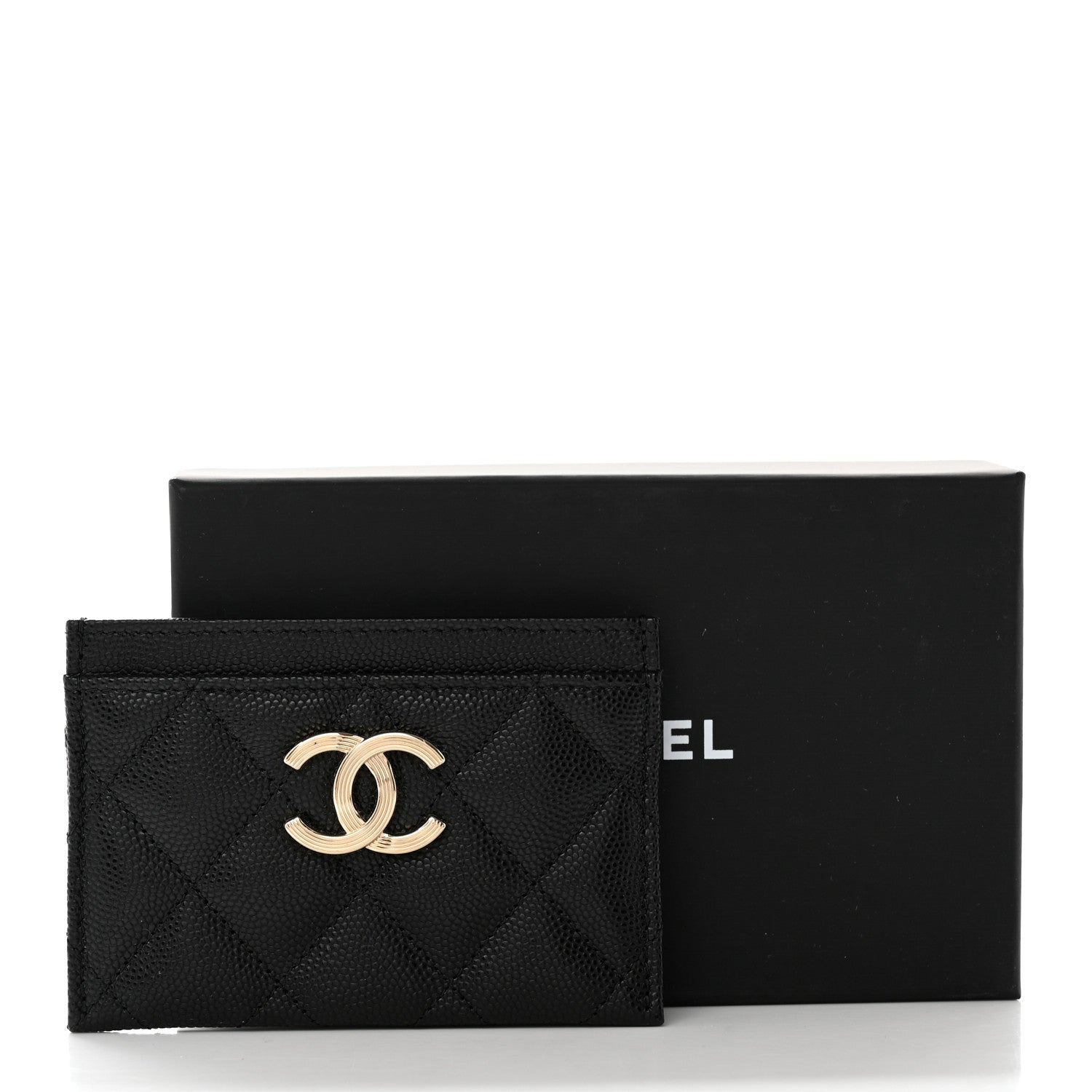 Chanel Caviar Quilted Striated Card Holder Black 11 of 11