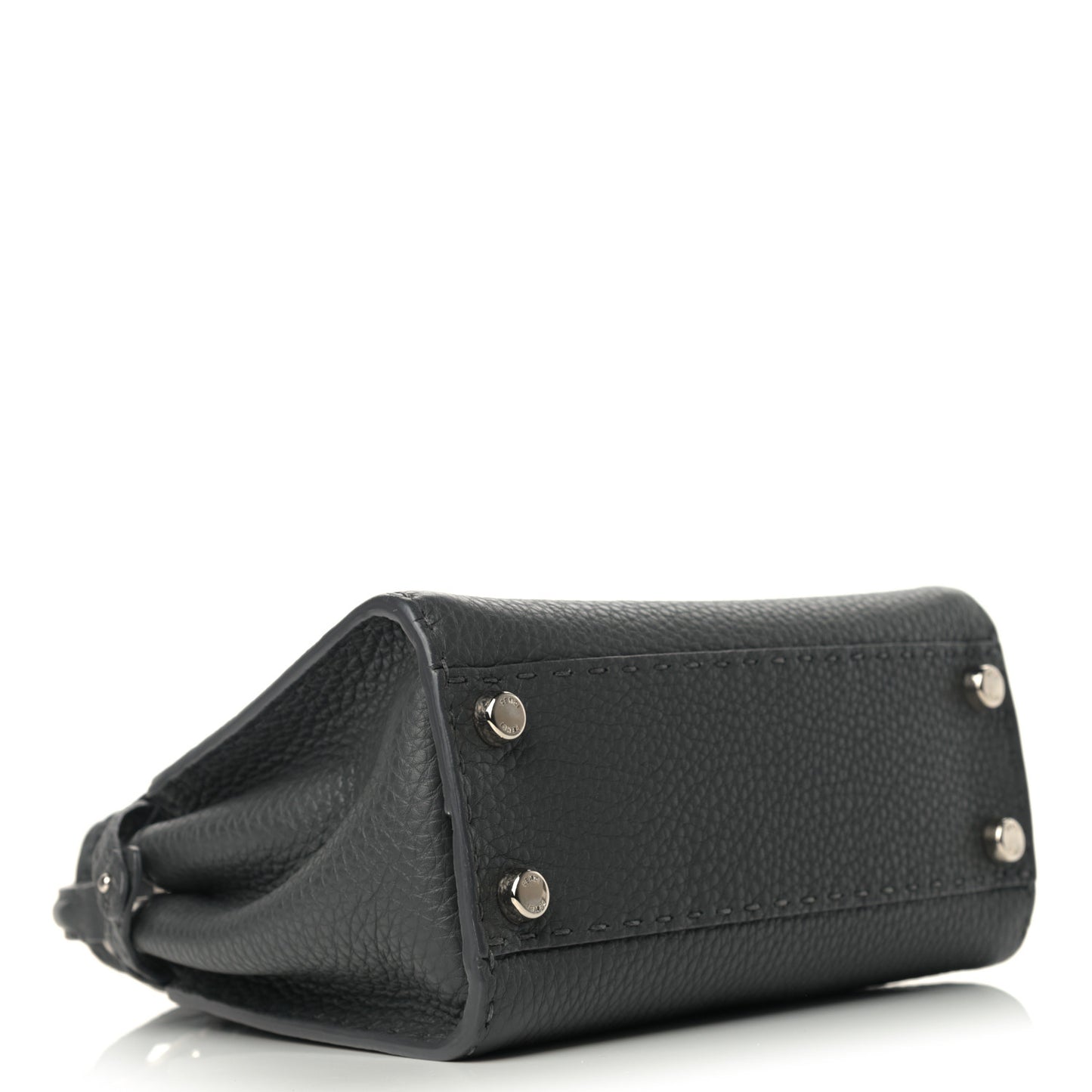 Cuoio Romano Alcantara Selleria Mini Peekaboo Iconic Satchel Asphalt Sky Blue