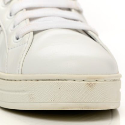 Prada Vitello Soft Logo Low Top Sneakers 37 White 9 of 15