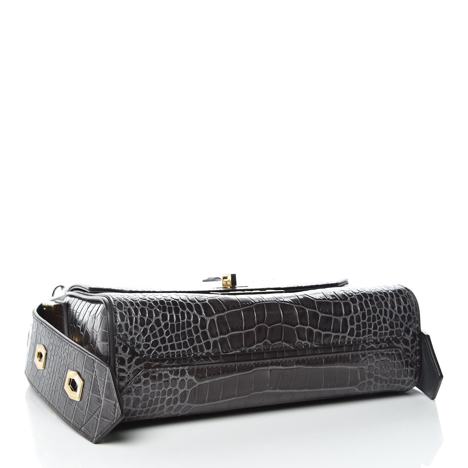Givenchy Calfskin Crocodile Embossed Medium Eden Storm Grey 4 of 8