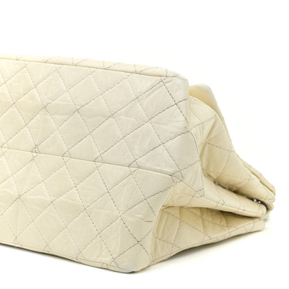 Chanel Aged Calfskin Quilted Reissue 2.55 Accordion Flap White 7 of 18