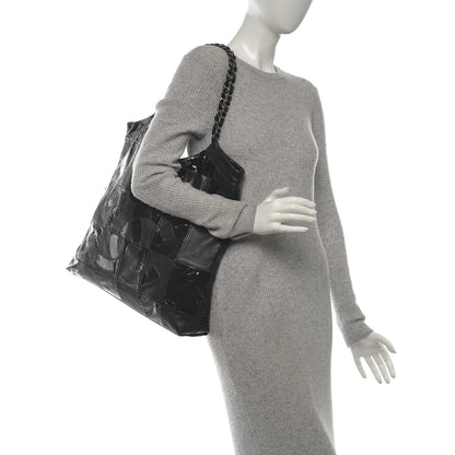 Chanel Patent Calfskin Patchwork Brooklyn Tote Black 2 of 9