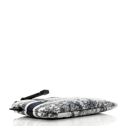 Christian Dior Technical Fabric Embroidered Toile De Jouy DiorTravel Multifunction Pouch Blue 8 of 15