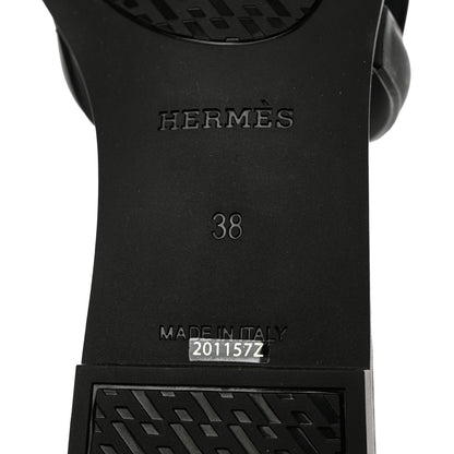 Hermes Rubber Aloha Sandals 38 Black 7 of 9