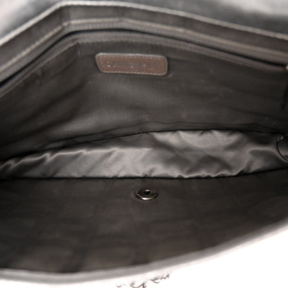 Chanel Vinyl Large Ice Cube Flap Silver 5 of 10