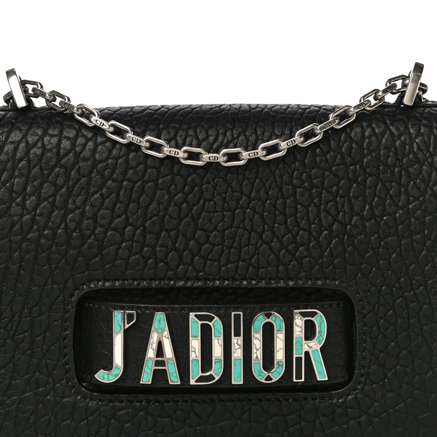 Christian Dior Canyon Grained Lambskin J'Adior Chain Flap Bag Black 7 of 10