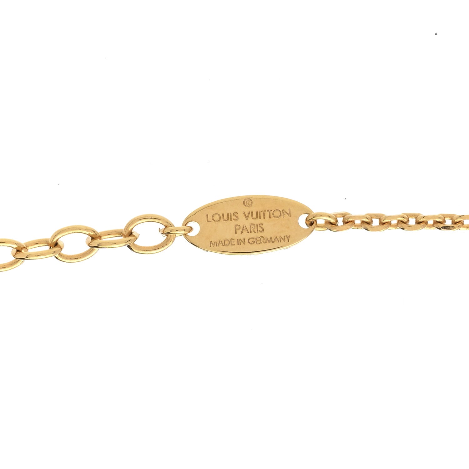 Louis Vuitton Metal Blooming Strass Necklace Gold 6 of 7