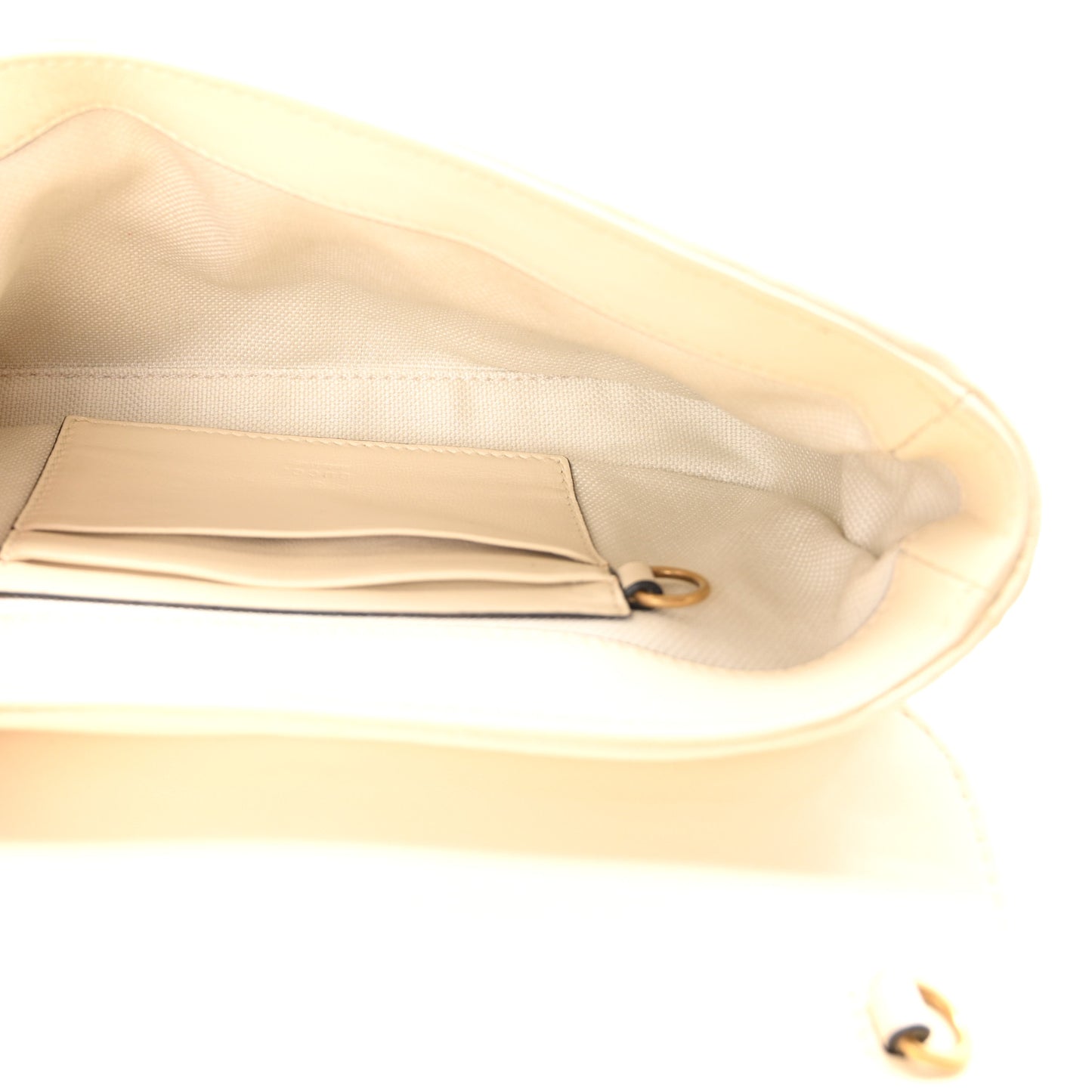 Calfskin Matelasse Double G Studs Mini Torchon GG Marmont Shoulder Bag White