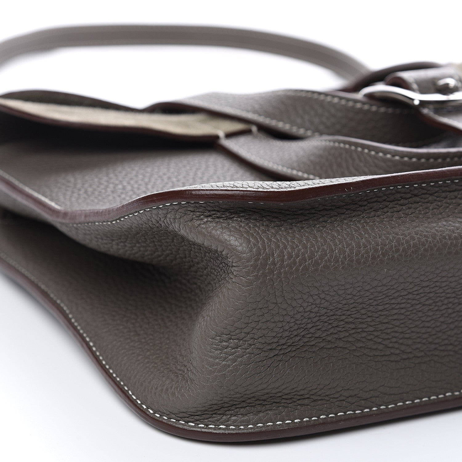 Hermes Taurillon Clemence Halzan 31 GM Etain 7 of 8