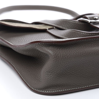 Hermes Taurillon Clemence Halzan 31 GM Etain 7 of 8