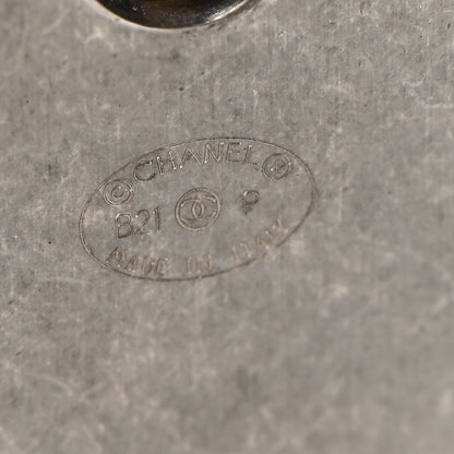 Chanel Ruthenium ID Dog Tag Charm Necklace Silver Gold 5 of 7