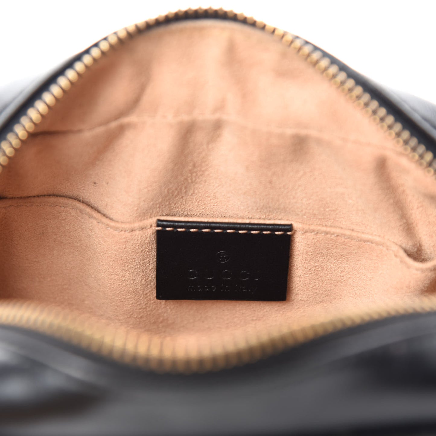 Calfskin Matelasse Mini GG Marmont Chain Shoulder Bag Black