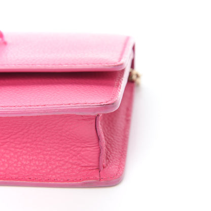 Versace Grained Calfskin Palazzo Chain Evening Bag Pink 8 of 9