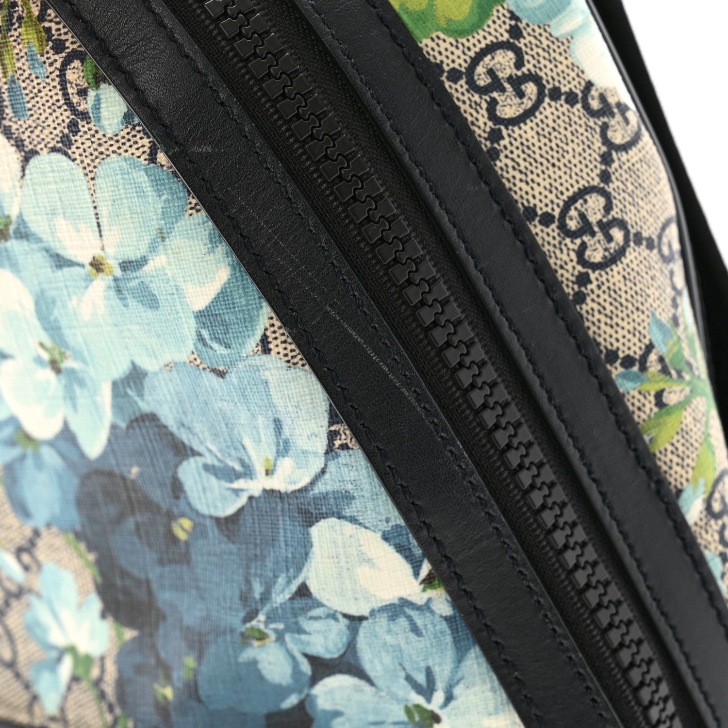 Gucci GG Supreme Monogram Blooms Medium Day Backpack Beige Blue Navy 12 of 12