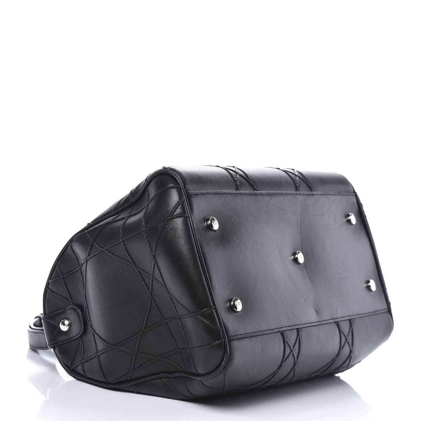 Lambskin Cannage Granville Polochon Black