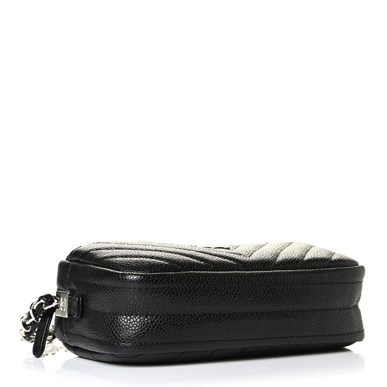 Chanel Caviar Chevron Quilted Camera Case Black 3 of 4