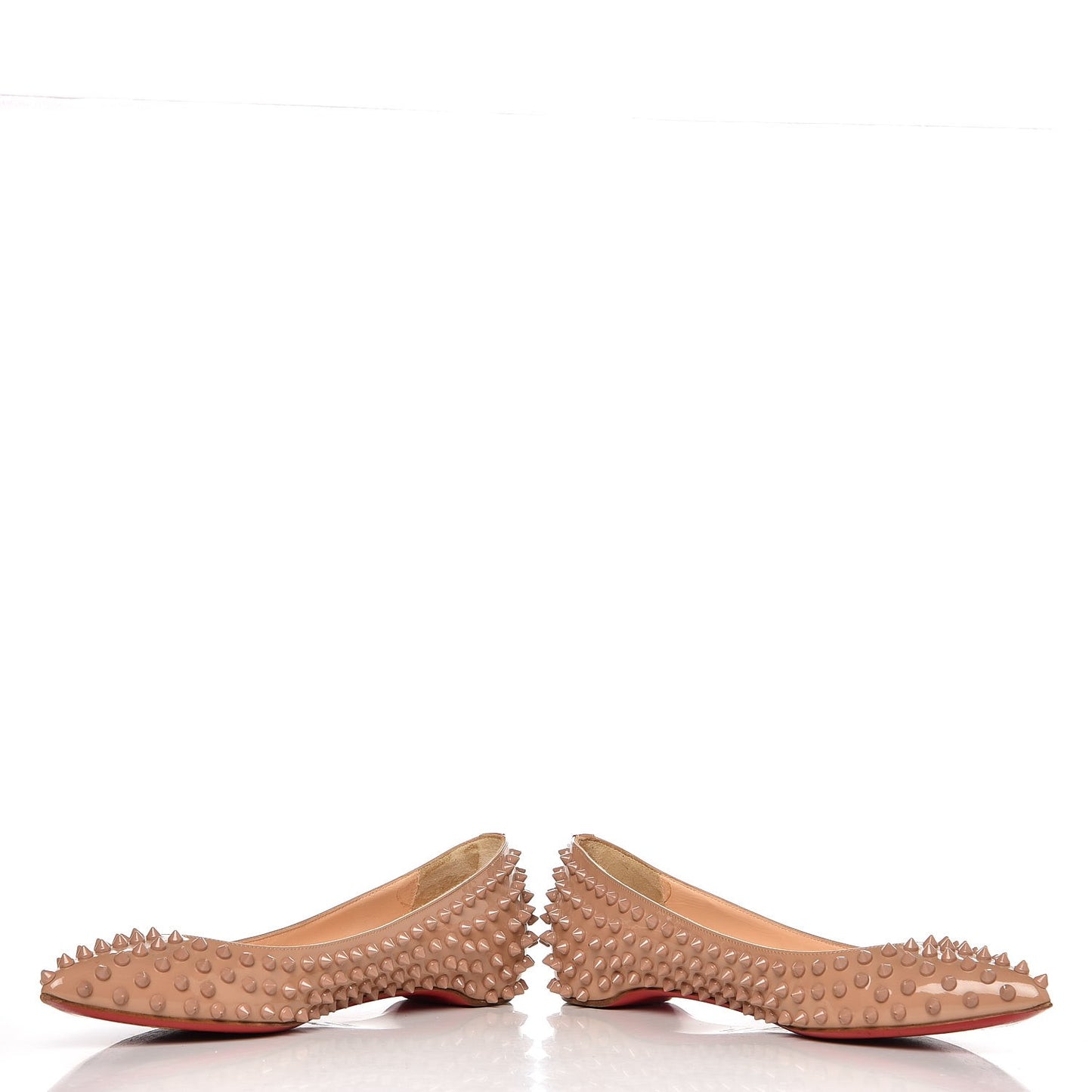 Patent Pigalle Spikes Flats 40.5 Nude