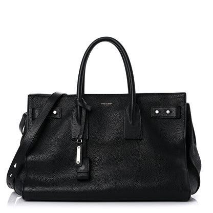 Saint Laurent Grained Calfskin Medium Souple Sac De Jour Black 3 of 19
