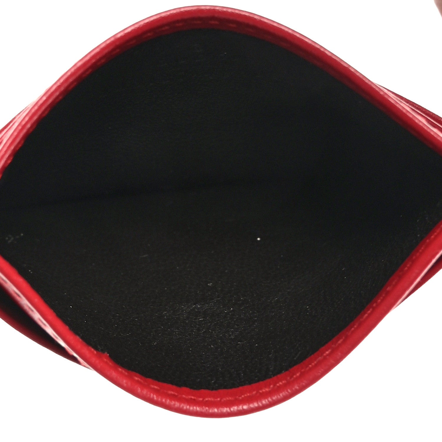 Gucci Calfskin Matelasse GG Marmont Card Holder Hibiscus Red 5 of 6